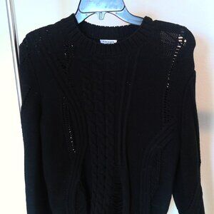 Frame Deconstructed Chunky Fisherman's Sweater in Navy size Large